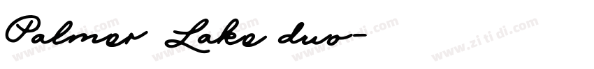 Palmer Lake duo字体转换